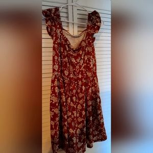 NeLoemes Summer Cute Floral Flowy Knee Length Sundressses Beach Dress for Women